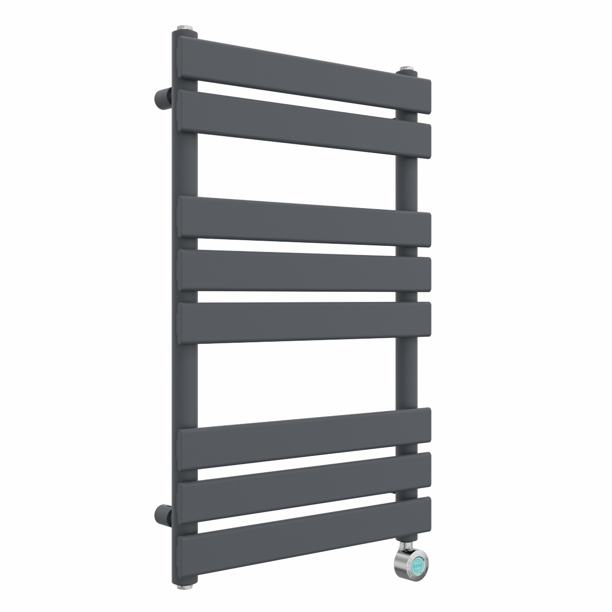 Juva 800 x 500mm Sand Grey Flat Panel Thermostatic Touch Control Electric Heated Towel Rail