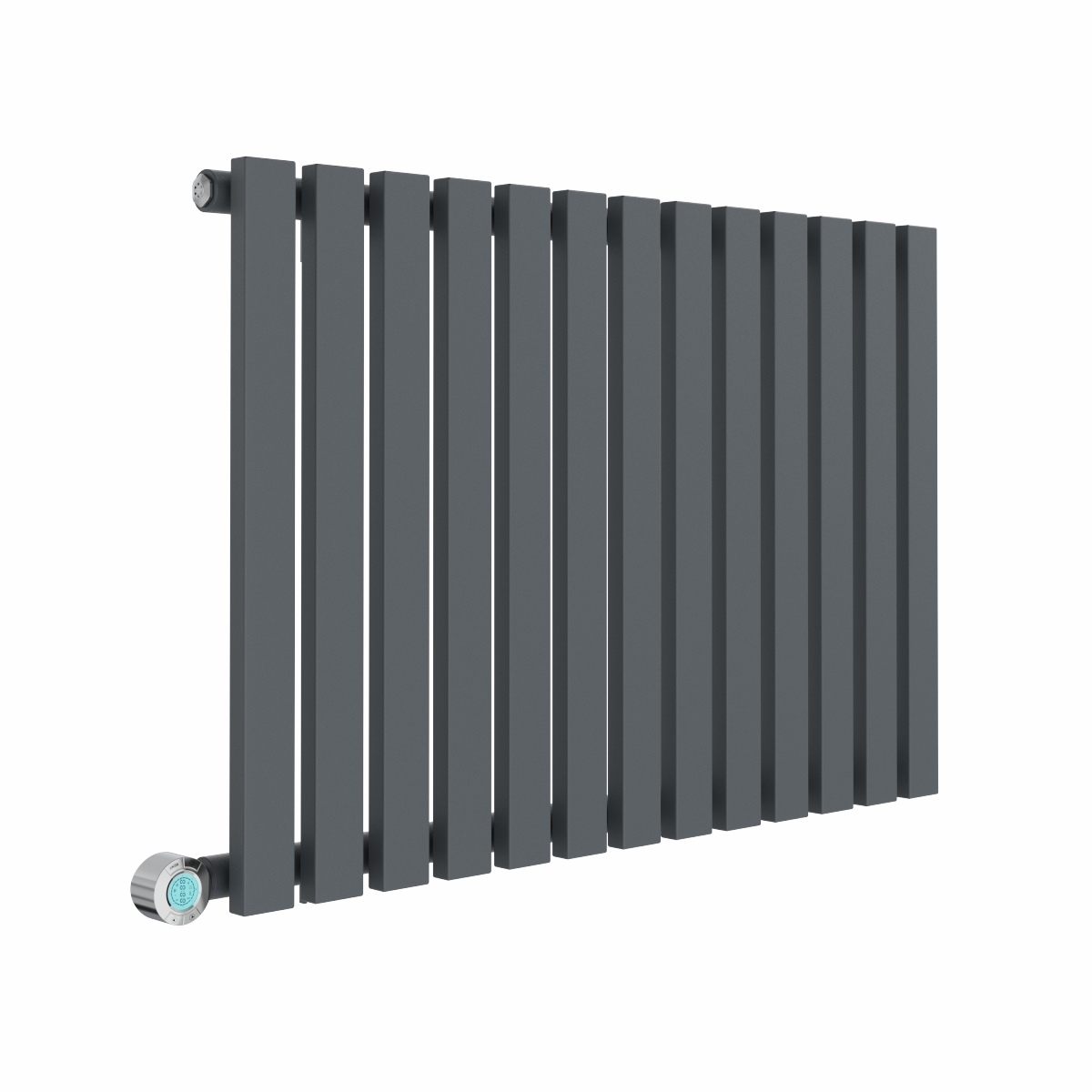 Lulea 600 x 900mm Anthracite Flat Panel Horizontal Wifi Electric Radiator - 1000W