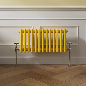 Bern Zinc Yellow Horizontal Column Radiator - Choice Of Sizes