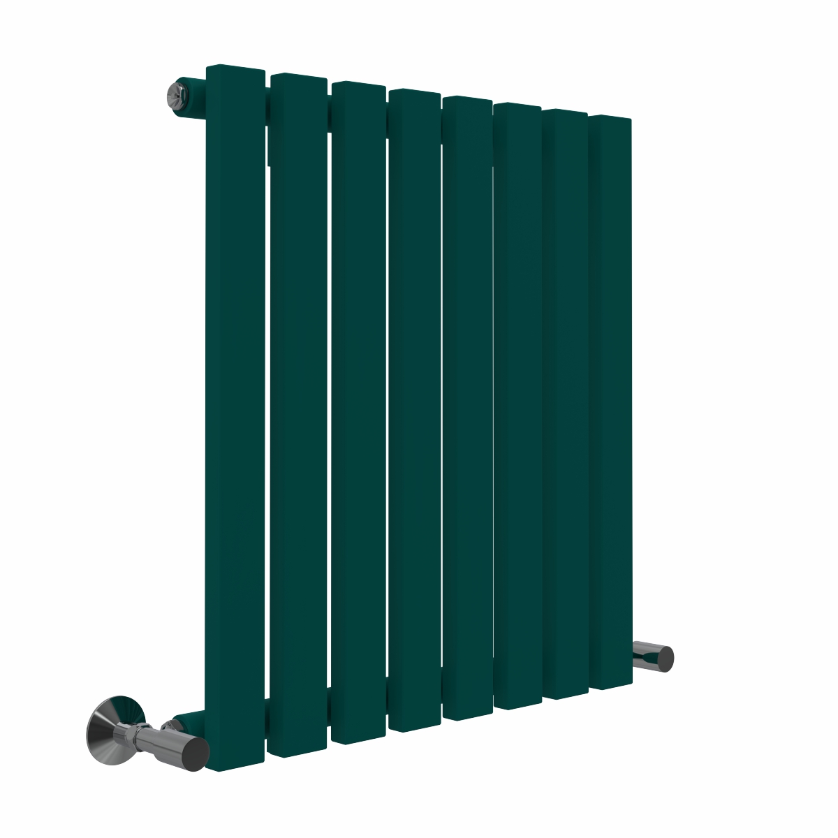 Lulea 600 x 550mm Blue Green Single Flat Panel Horizontal Designer Radiator