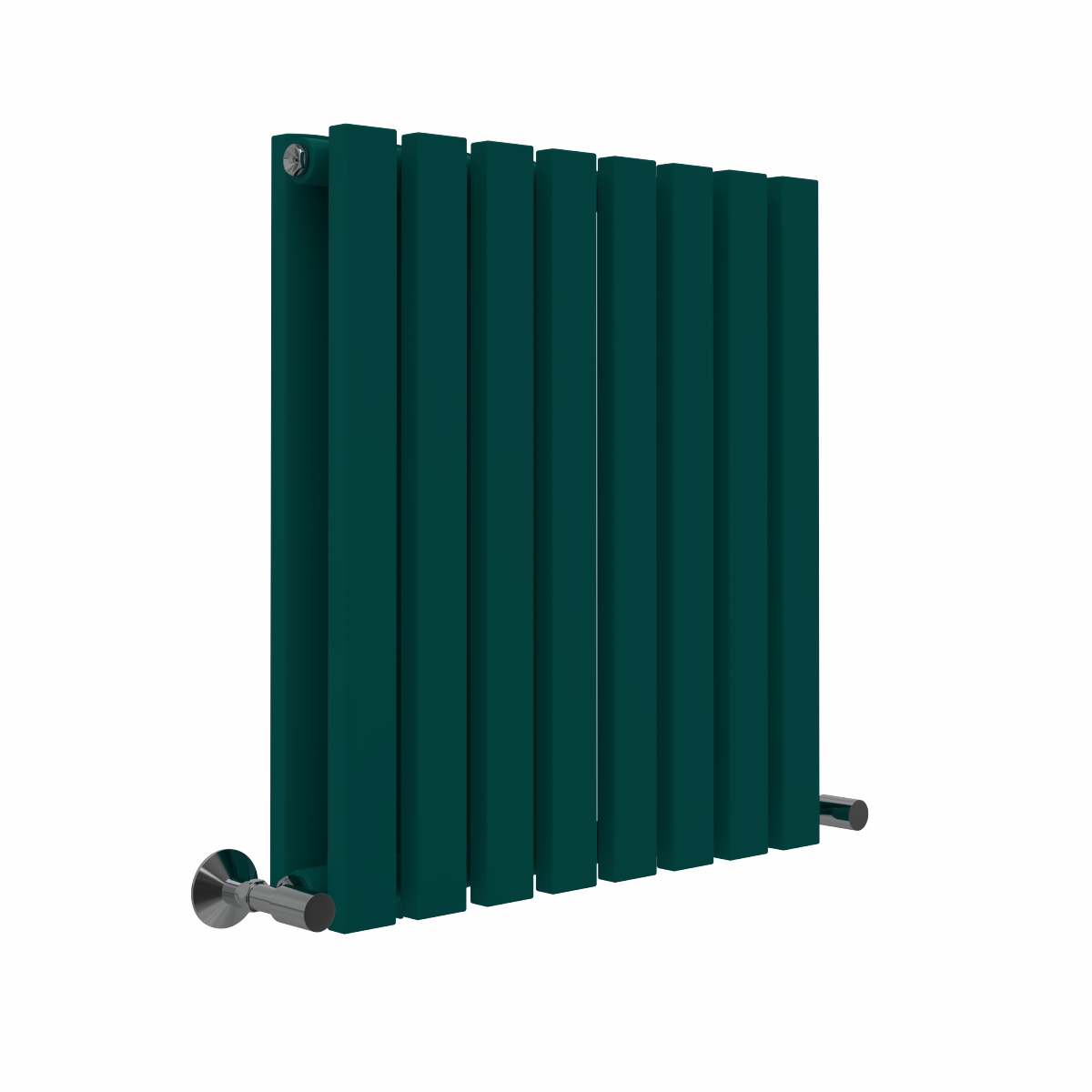 Lulea 600 x 550mm Blue Green Double Flat Panel Horizontal Designer Radiator
