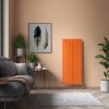 Karlstad 1600 x 682mm Bright Orange Single Flat Panel Vertical Designer Radiator