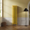 Bern 1800 x 470mm Zinc Yellow Four Column Vertical Traditional Radiator