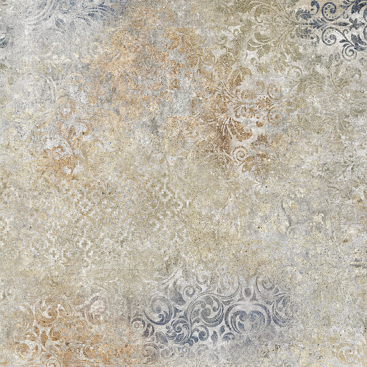 Bohemy Blue Patterned Tiles 600x600x8mm  - 1.8sqm - 5 - Box Qty