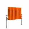 Bern 300 x 425mm Bright Orange Triple Horizontal Column Radiator