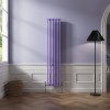 Bern 1800 x 380mm Elegant Purple Double Column Vertical Traditional Radiator