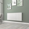 Norden 600 x 1417mm White Double Horizontal Oval Tube Designer Radiator