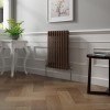 Bern 600 x 425mm Black Copper Double Column Horizontal Traditional Radiator