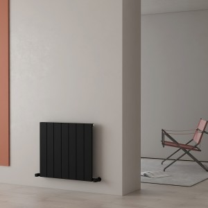 Carisa Nemo 600 x 660mm Black Designer Aluminium Radiator
