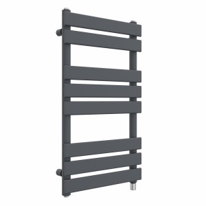 Juva 800 x 450mm Sand Grey Flat Panel Simple Electric Heated Towel Rail