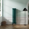 Bern 1500 x 380mm Traditional Blue Green Vertical Four Column Radiator
