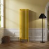 Bern 1800 x 560mm Zinc Yellow Four Column Vertical Traditional Radiator