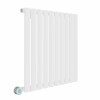Norden 600 x 591mm White Horizontal Oval Tube Wifi Electric Radiator - 600W