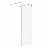 Wasdale 800mm Chrome Walk Through Wet Room Screen With L-Shape Support Arms