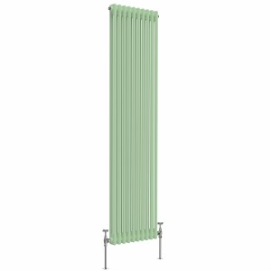 Bern 1800 x 470mm Pastel Green Double Vertical Column Radiator