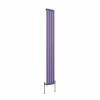 Norden 1800 x 237mm Elegant Purple Single Oval Column Vertical Designer Radiator