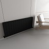 Carisa Nemo Double 600 x 1420mm Black Designer Aluminium Radiator