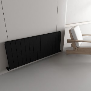Carisa Nemo Double 600 x 1420mm Black Designer Aluminium Radiator