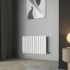 Karlstad 600 x 886mm White Single Horizontal Flat Panel Designer Radiator