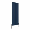 Karlstad 1600 x 546mm Sapphire Blue Double Flat Panel Vertical Designer Radiator