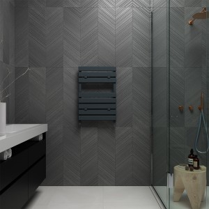 Carisa Plata Bath 700 x 490mm Anthracite Designer Aluminium Towel Rail