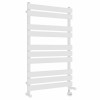 Juva 1000 x 600mm Dual Fuel White Flat Panel Thermostatic Touch Control Electric Heated Towel Rail