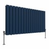 Karlstad 600 x 1158mm Sapphire Blue Double Flat Panel Horizontal Designer Radiator