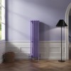 Bern 1500 x 380mm Elegant Purple Four Column Vertical Traditional Radiator