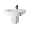 Boston 520mm 1TH Basin with Semi Pedestal