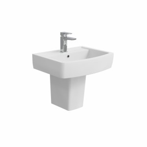 Boston 520mm 1TH Basin with Semi Pedestal