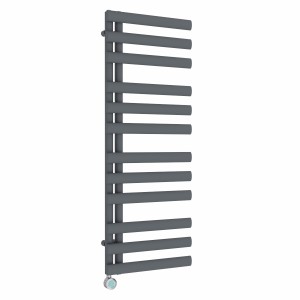 Kongsberg 1200 x 450mm Anthracite Thermostatic Touch Control Wifi Electric Towel Rail