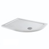 Essentials Anti-Slip 900 x 760mm Right Hand Offset Quadrant Stone Shower Tray White
