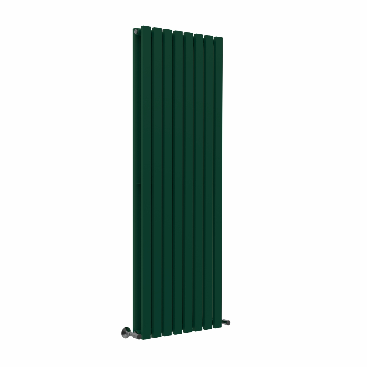 Lulea 1600 x 550mm Moss Green Double Flat Panel Vertical Designer Radiator