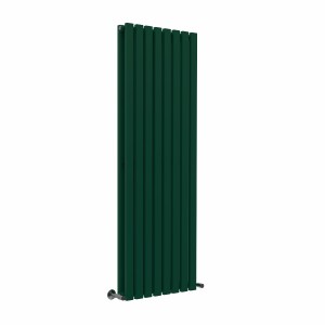 Lulea 1600 x 550mm Moss Green Double Flat Panel Vertical Designer Radiator