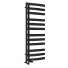 Kongsberg 1200 x 450mm Dual Fuel Black Simple Electric Heated Towel Rail