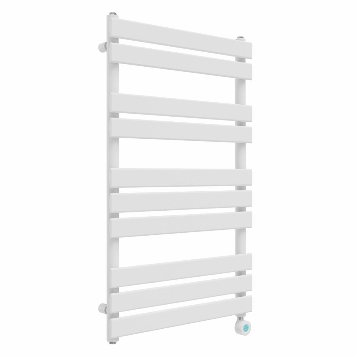 Juva 1000 x 600mm White Flat Panel Thermostatic Touch Control Wifi Electric Heated Towel Rail