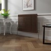 Bern 600 x 830mm Black Copper Double Column Horizontal Traditional Radiator