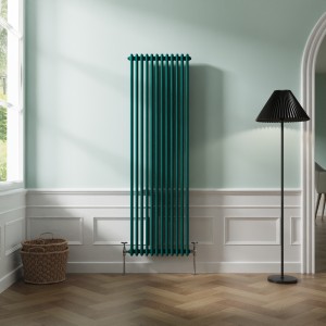 Bern 1800 x 560mm Blue Green Double Vertical Column Radiator