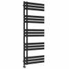 Koli 1600 x 600mm Black Thermostatic Touch Control Electric Heated Towel Rail