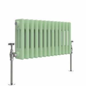 Bern 300 x 605mm Pastel Green Triple Horizontal Column Radiator