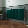 Norden 600 x 1417mm Blue Green Double Oval Column Horizontal Designer Radiator