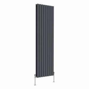 Karlstad 1800 x 546mm Anthracite Double Vertical Flat Panel Designer Radiator