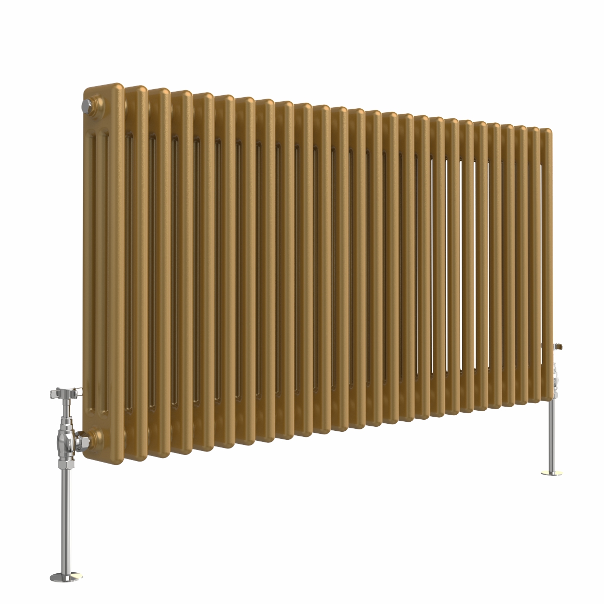 Bern 600 x 1190mm Metallic Gold Triple Horizontal Column Radiator