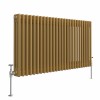 Bern 600 x 1190mm Metallic Gold Triple Horizontal Column Radiator