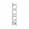 Fjord 1600 x 400mm Curved Chrome Thermostatic Touch Control Electric Heated Towel Rail