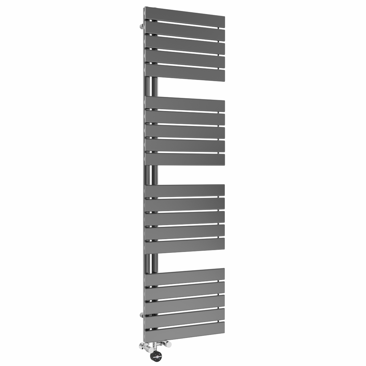 Kristiansund 1800 x 500mm Dual Fuel Gunmetal Thermostatic Touch Control Electric Heated Towel Rail
