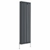 Voss 1800 x 545mm Anthracite Double Round Tube Vertical Radiator