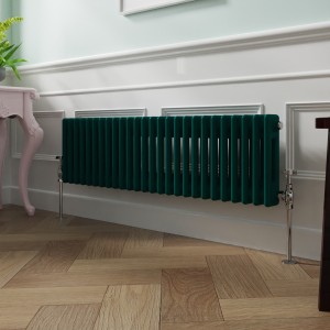 Bern 300 x 1190mm Blue Green Double Horizontal Column Radiator