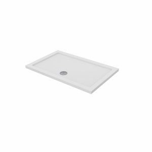 Essentials 1200 x 760mm Rectangle Stone Shower Tray White