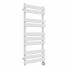 Juva 1000 x 450mm White Flat Panel Thermostatic Touch Control Electric Heated Towel Rail